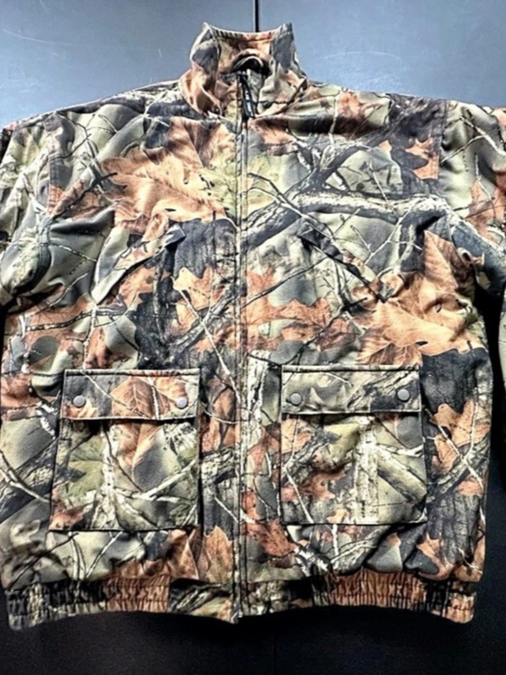 Trail Crest Camo hunting bomber quilted Jacket Size XL